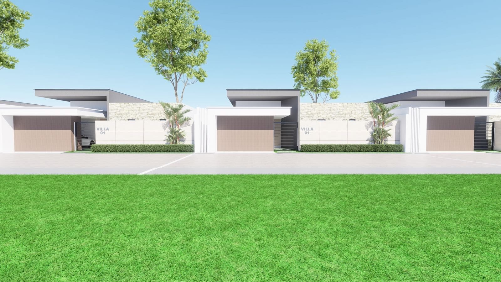 Perspective d’une villa basse Phoenix SUARL